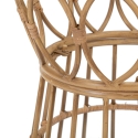 Tavolino rotondo in rattan con piano in vetro 50x50cm Panama Circle Sconti