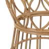 Tavolino rotondo in rattan con piano in vetro 50x50cm Panama Circle Sconti