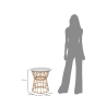 Tavolino rotondo in rattan con piano in vetro 50x50cm Panama Circle Stock