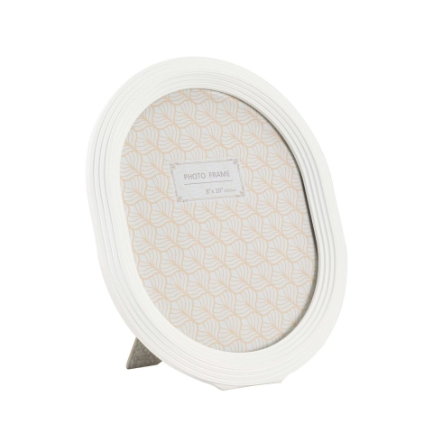 Cornice per foto ovale in resina bianca 20x25 cm Ovally Promozione