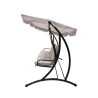 Dondolo da giardino 3 posti tetto parasole 230x120x165cm grigio Deluxe Offerta