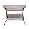Dondolo da giardino 3 posti tetto parasole 230x120x165cm grigio Deluxe Vendita
