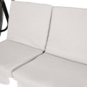 Dondolo da giardino 3 posti tetto parasole 230x120x165cm grigio Deluxe Sconti