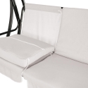 Dondolo da giardino 3 posti tetto parasole 230x120x165cm grigio Deluxe Catalogo