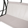 Dondolo da giardino 3 posti tetto parasole 230x120x165cm grigio Deluxe Stock