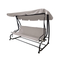 Dondolo da giardino 3 posti tetto parasole 230x120x165cm grigio Deluxe Promozione
