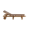 Lettino da giardino reclinabile in legno di acacia con ruote Bali Catalogo