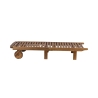 Lettino da giardino reclinabile in legno di acacia con ruote Bali Stock