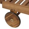 Lettino da giardino reclinabile in legno di acacia con ruote Bali Modello