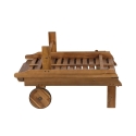 Lettino da giardino reclinabile in legno di acacia con ruote Bali Scelta