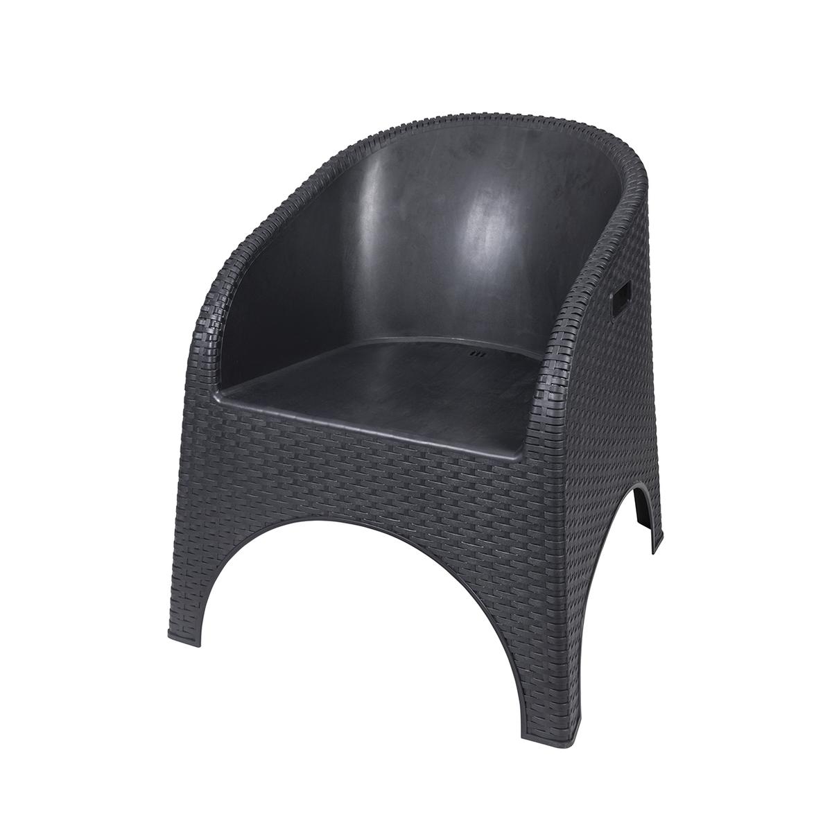 Poltrona da esterno in plastica effetto rattan Pachà