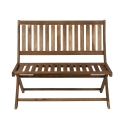 Panchina 2 posti pieghevole in legno acacia 104x61x90cm Bali Offerta