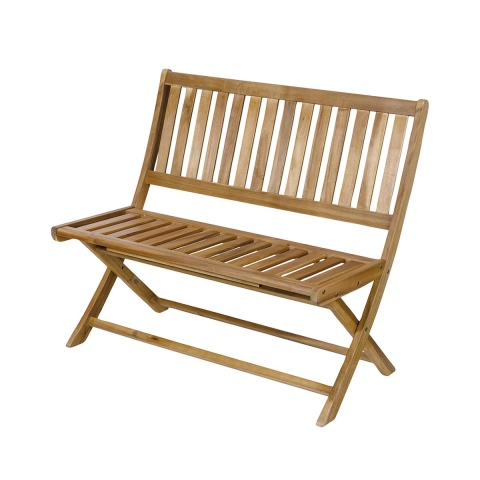 Panchina 2 posti pieghevole in legno acacia 104x61x90cm Bali Promozione
