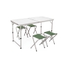 Set tavolo valigia e 4 sgabelli pieghevoli da campeggio Pic-Quick Promozione
