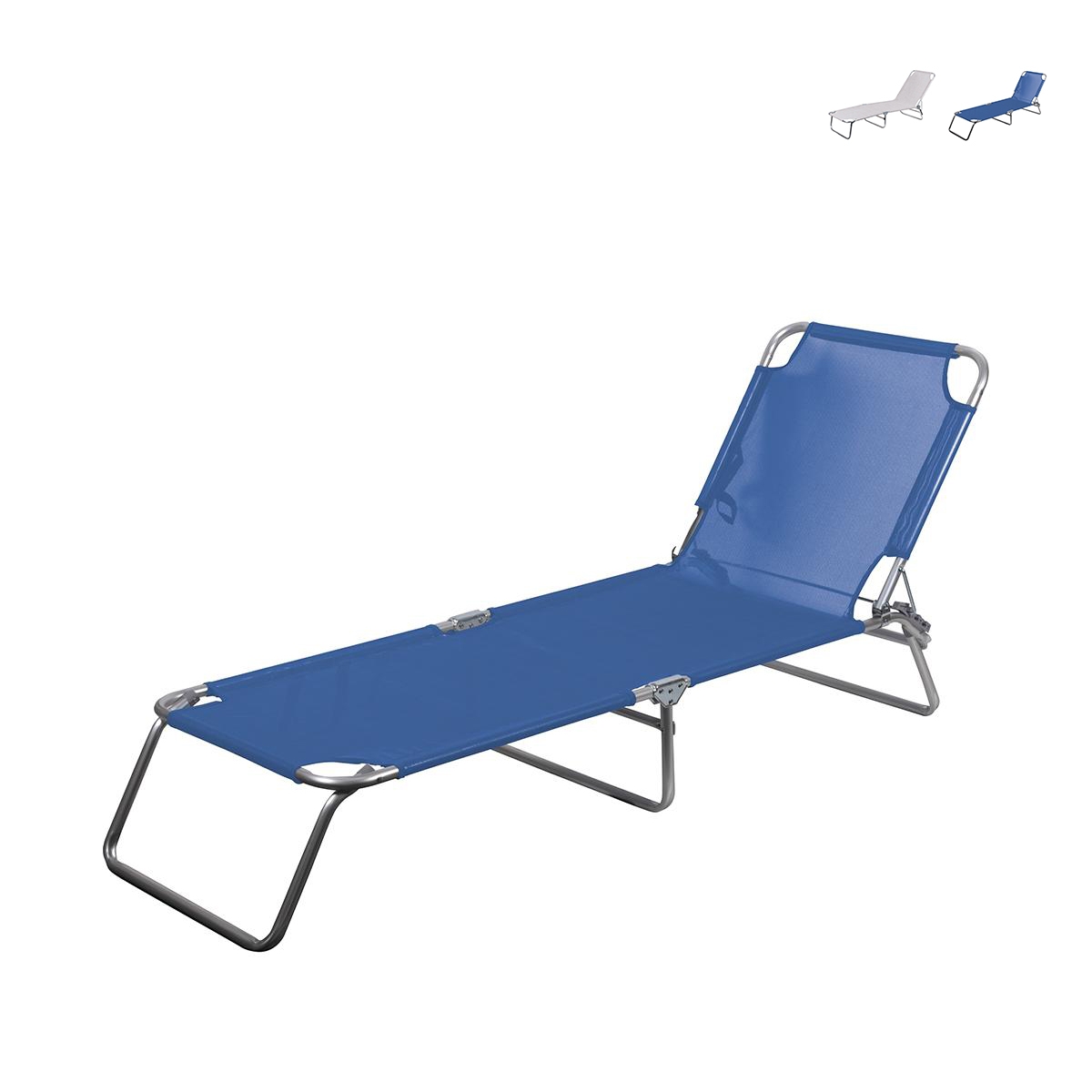 Lettino mare giardino pieghevole con schienale reclinabile Viareggio