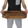 Carrello porta vivande due ripiani con ruote in legno di acacia Bali Catalogo