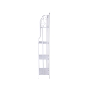 Scaffale 4 ripiani richiudibile in ferro 60,5x28xh.167cm bianco Ravun Sconti
