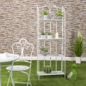 Scaffale 4 ripiani richiudibile in ferro 60,5x28xh.167cm bianco Ravun Vendita