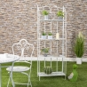 Scaffale 4 ripiani richiudibile in ferro 60,5x28xh.167cm bianco Ravun Vendita