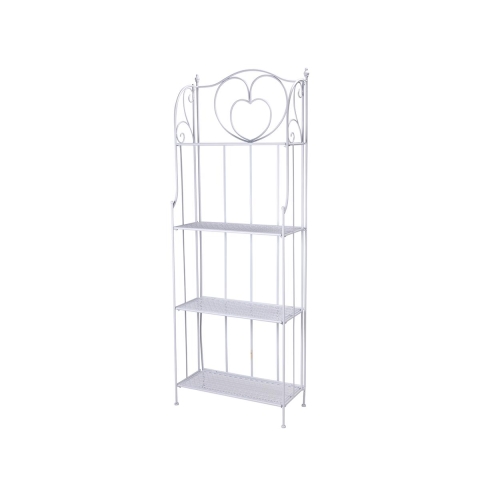 Scaffale 4 ripiani richiudibile in ferro 60,5x28xh.167cm bianco Ravun Promozione