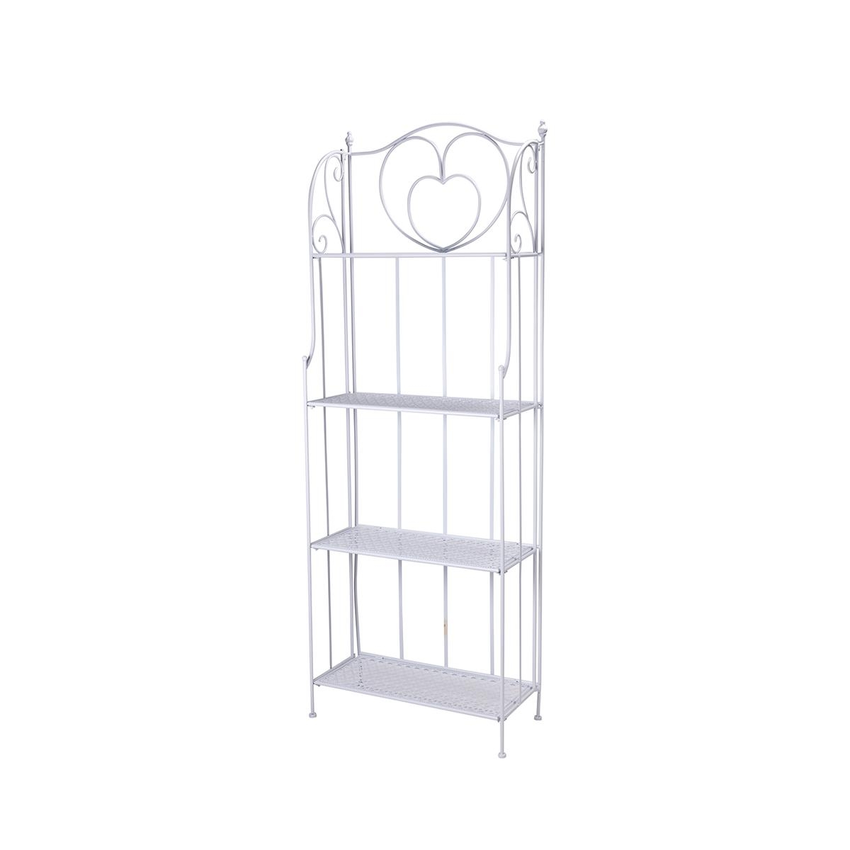 Scaffale 4 ripiani richiudibile in ferro 60,5x28xh.167cm bianco Ravun Promozione Scaffale 4 ripiani richiudibile in ferro 60,5x28xh.167cm bianco Ravun Promozione