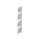 Angoliera 4 ripiani richiudibile in ferro 49x33xh.167cm bianco Alba Sconti