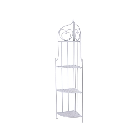 Angoliera 4 ripiani richiudibile in ferro 49x33xh.167cm bianco Alba Promozione