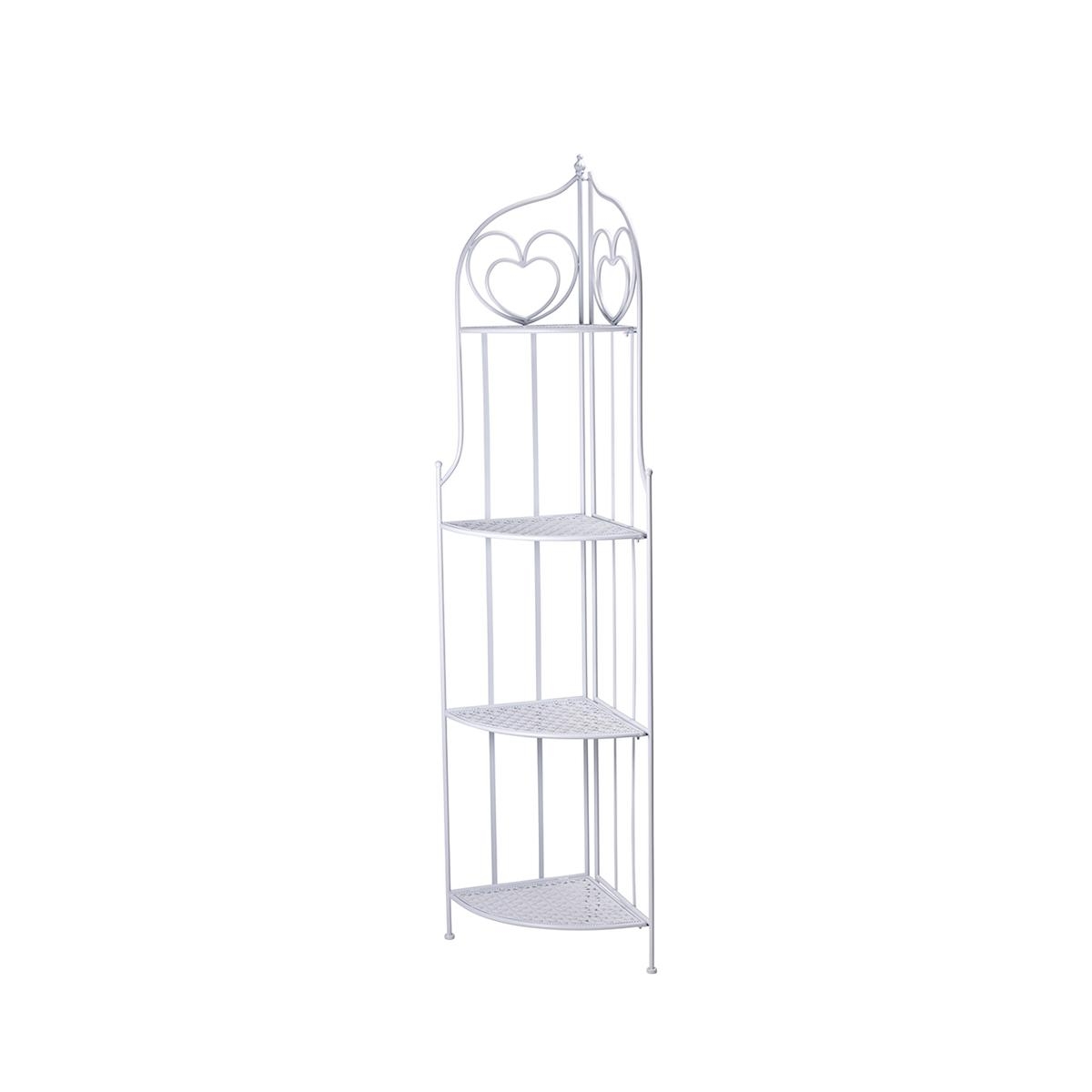 Angoliera 4 ripiani richiudibile in ferro 49x33xh.167cm bianco Alba Promozione Angoliera 4 ripiani richiudibile in ferro 49x33xh.167cm bianco Alba Promozione