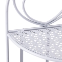 Angoliera 3 ripiani richiudibile in ferro 49x33xh.127cm bianco Veska Catalogo