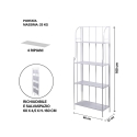 Scaffale da esterno 4 ripiani in ferro battuto richiudibile Durak Costo
