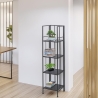 Scaffale da esterno slim 4 ripiani in ferro battuto richiudibile Nuvia Vendita