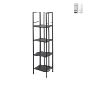 Scaffale da esterno slim 4 ripiani in ferro battuto richiudibile Nuvia Promozione
