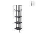 Scaffale da esterno slim 4 ripiani in ferro battuto richiudibile Nuvia Promozione