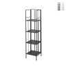 Scaffale da esterno slim 4 ripiani in ferro battuto richiudibile Nuvia Promozione