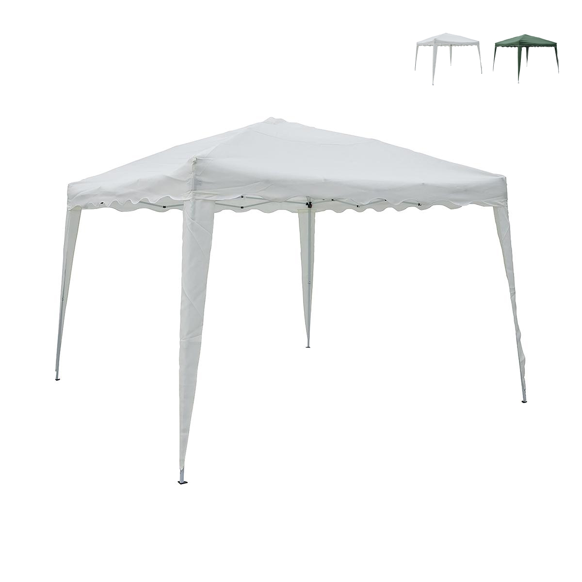 Gazebo estensibile verde 3x3 in alluminio richiudibile Rapido