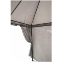 Gazebo idrorepellente 3x3m 4 tende laterali ferro tortora Tangeri Scelta