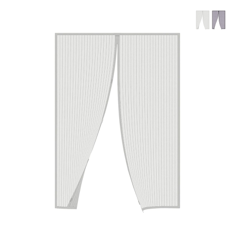 Zanzariera magnetica per porta 130x220cm nastro biadesivo 8 magneti Zanzibar Promozione