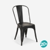 20 sedie design industriale metallo vintage shabby chic stile steel old 