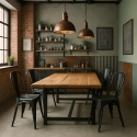 20 sedie design industriale metallo vintage shabby chic stile steel old 