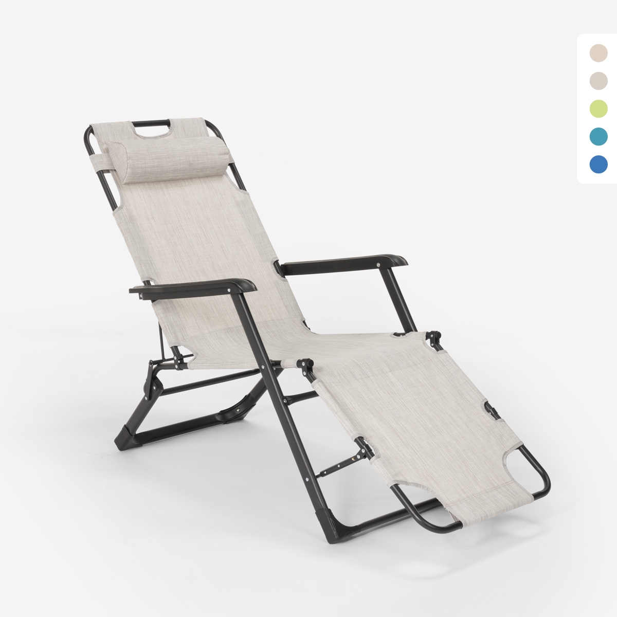 Sedia sdraio per spiaggia e giardino pieghevole multiposizione Emily Lux Zero Gravity Promozione Sedia sdraio per spiaggia e giardino pieghevole multiposizione Emily Lux Zero Gravity Promozione
