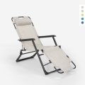 Sedia sdraio per spiaggia e giardino pieghevole multiposizione Emily Lux Zero Gravity Promozione