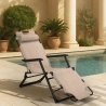 Sedia sdraio per spiaggia e giardino pieghevole multiposizione Emily Lux Zero Gravity Saldi