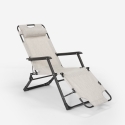 Sedia sdraio per spiaggia e giardino pieghevole multiposizione Emily Lux Zero Gravity 