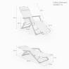 2 Sedie sdraio spiaggia giardino pieghevole multiposizione Emily Lux Zero Gravity