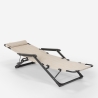 2 Sedie sdraio spiaggia giardino pieghevole multiposizione Emily Lux Zero Gravity