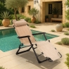 2 Sedie sdraio spiaggia giardino pieghevole multiposizione Emily Lux Zero Gravity