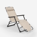 2 Sedie sdraio spiaggia giardino pieghevole multiposizione Emily Lux Zero Gravity