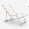 Sedia sdraio mare spiaggia braccioli alluminio pieghevole Riccione Gold Lux