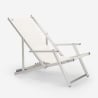 2 Sedie sdraio mare spiaggia braccioli alluminio pieghevole Riccione Gold Lux 