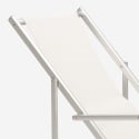 2 Sedie sdraio mare spiaggia braccioli alluminio pieghevole Riccione Gold Lux 